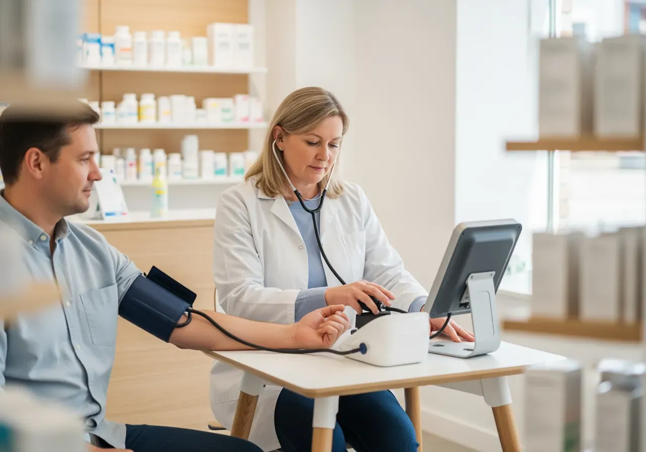 Mätning av blodtryck på apotek