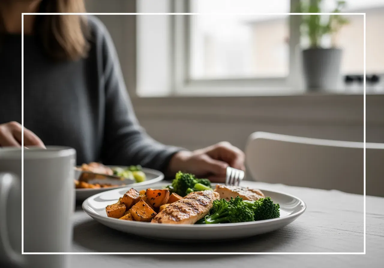 Paleo-mat på enkel vardagstallrik