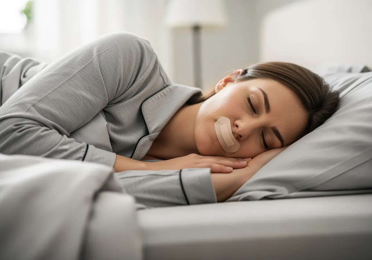 Muntejp för näsandning under sömn