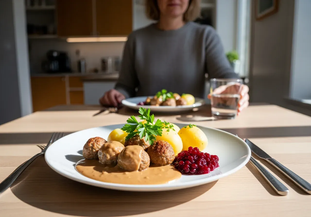 Traditionell svensk husmanskost upplagd