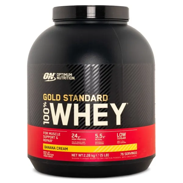 100% Whey Gold Standard, Banan, 2273 g