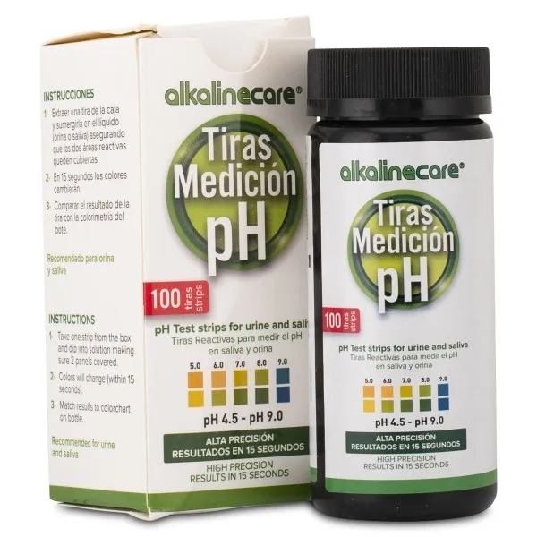 AlkalineCare pH Test Stripes, 100 st