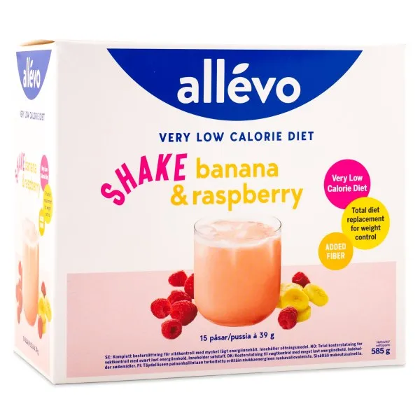 Allevo VLCD Shake, Banana & Raspberry