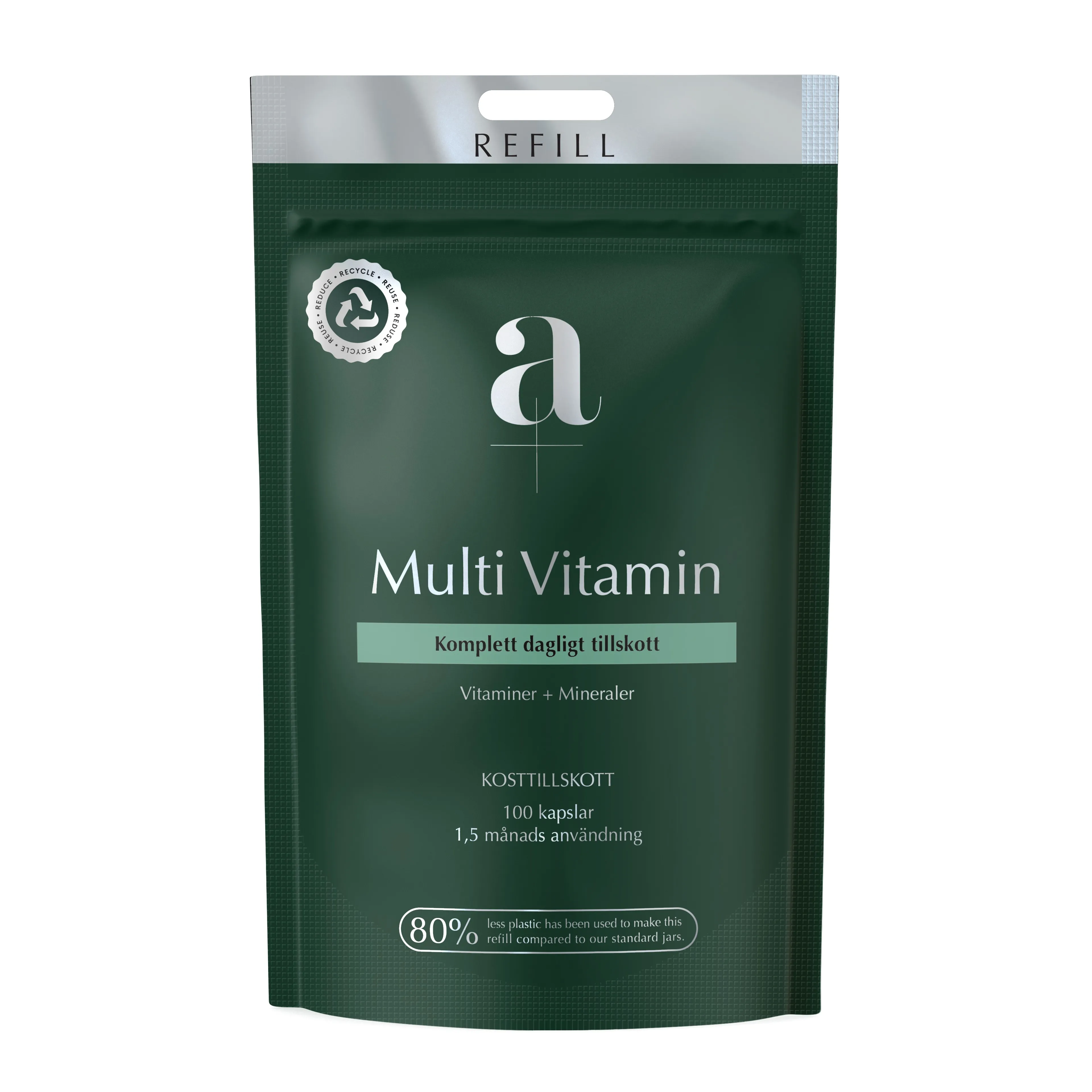Alpha Plus A+ Multi vitamin 100 kap Refillpåse