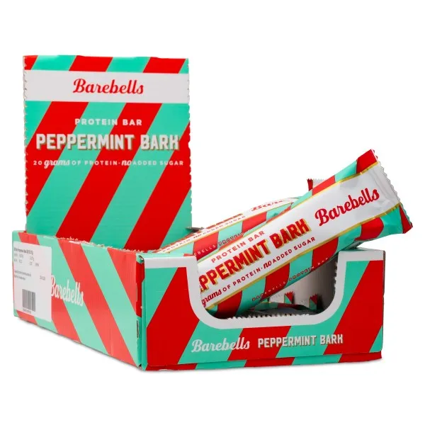 Barebells Protein Bar, Peppermint Bark, 12-pack