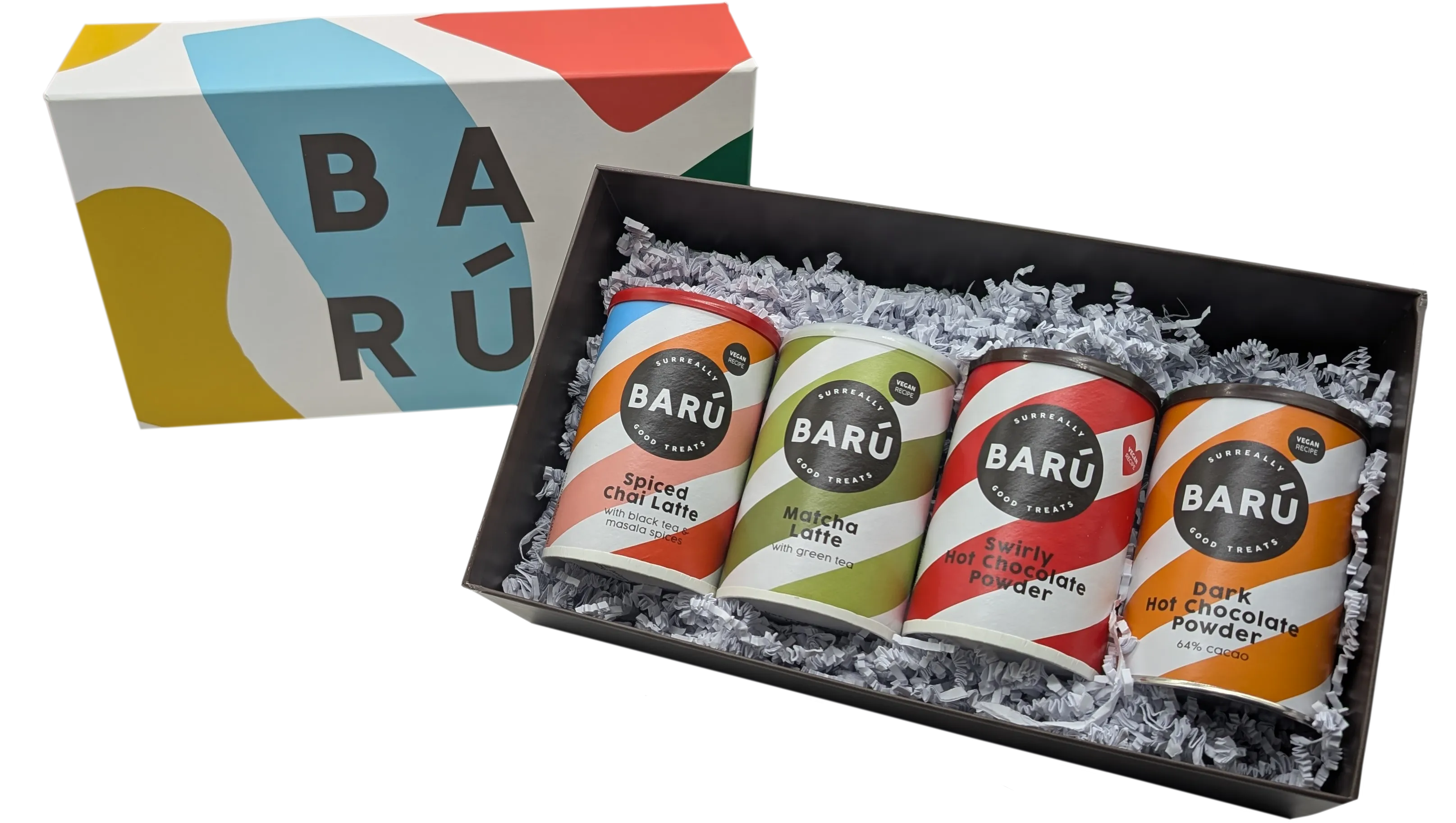 BARU Presentset Hot & Cozy Mix Chai, Matcha, Choklad 4x250g