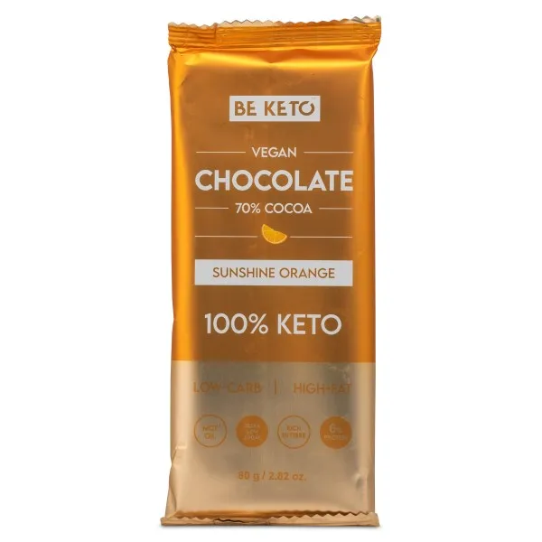 BeKeto KETO Chocolate, Sunshine Orange, 80 g