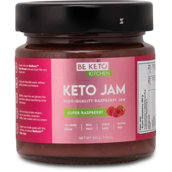 BeKeto KETO Jam, Super Raspberry, 200 g