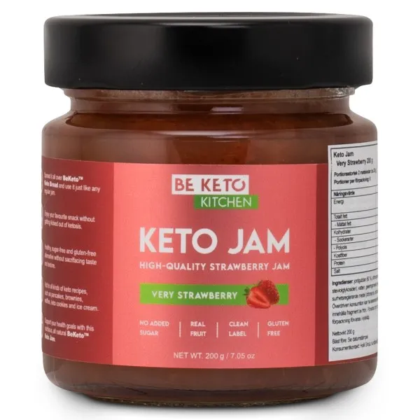 BeKeto KETO Jam, Very Strawberry, 200 g