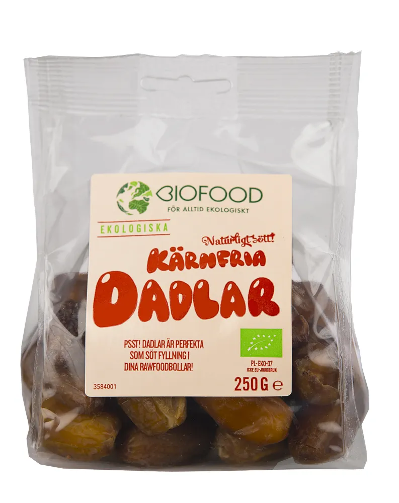 Biofood Dadlar kärnfria 250 g EKO