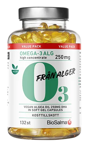 BioSalma Omega-3 Alg 250mg DHA 132 kaps