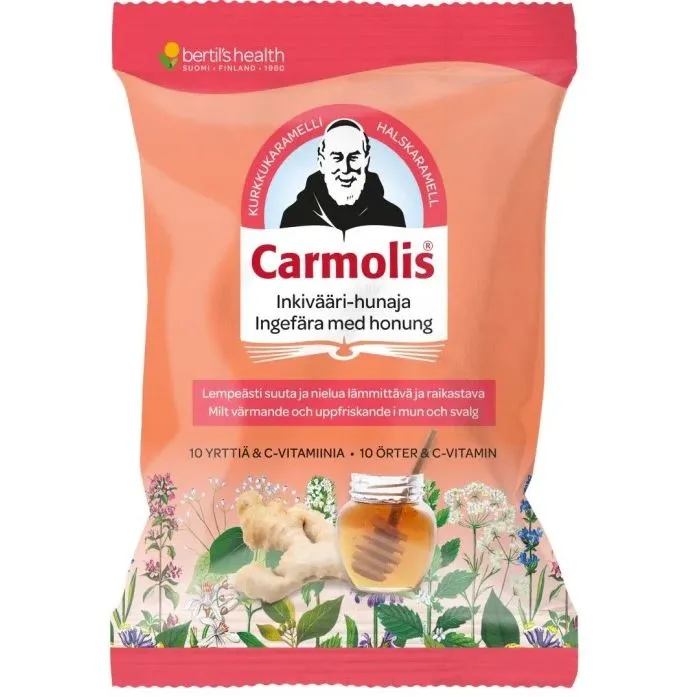 Carmolis Örtkaramell Ingefära med honung 75 g