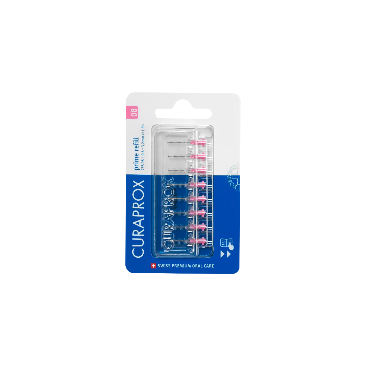 Curaprox CPS 08 Prime refill mellanrumsborstar 8 st