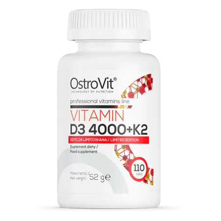 D-Vitamin D3 4000 IU, 100 mcg, + K2. 100 st tabletter