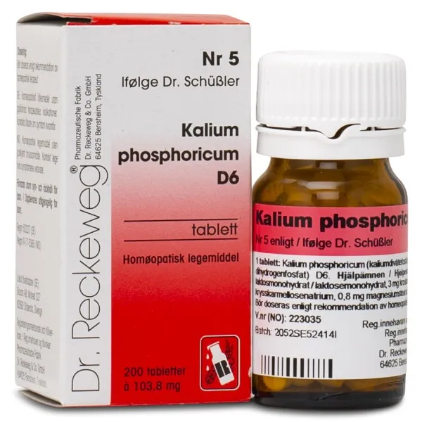Dr. Reckeweg Cellsalt nr 5 Kalium phosphoricum D6, 200 tabl