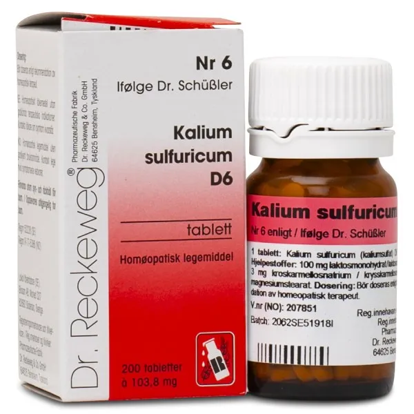 Dr. Reckeweg Cellsalt nr 6 Kalium sulfuricum D6, tabl