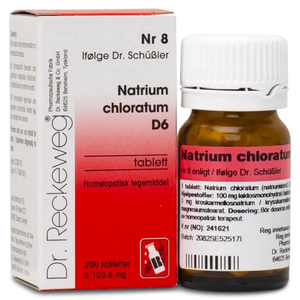 Dr. Reckeweg Cellsalt nr 8 Natrium chloratum D6, 200 tabl