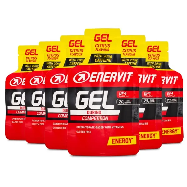 Enervit Sport Caffeine Gel, Citron, 6-pack