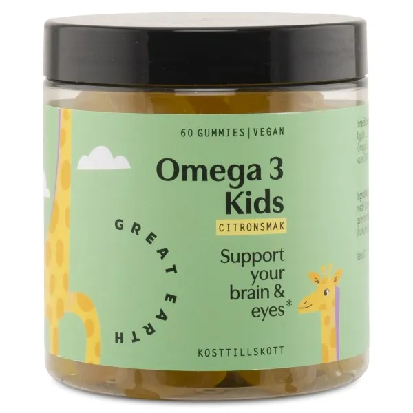 Great Earth Omega 3 Kids, Citron, 60 Gummies