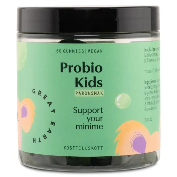 Great Earth Probio Kids, Päron, 60 Gummies