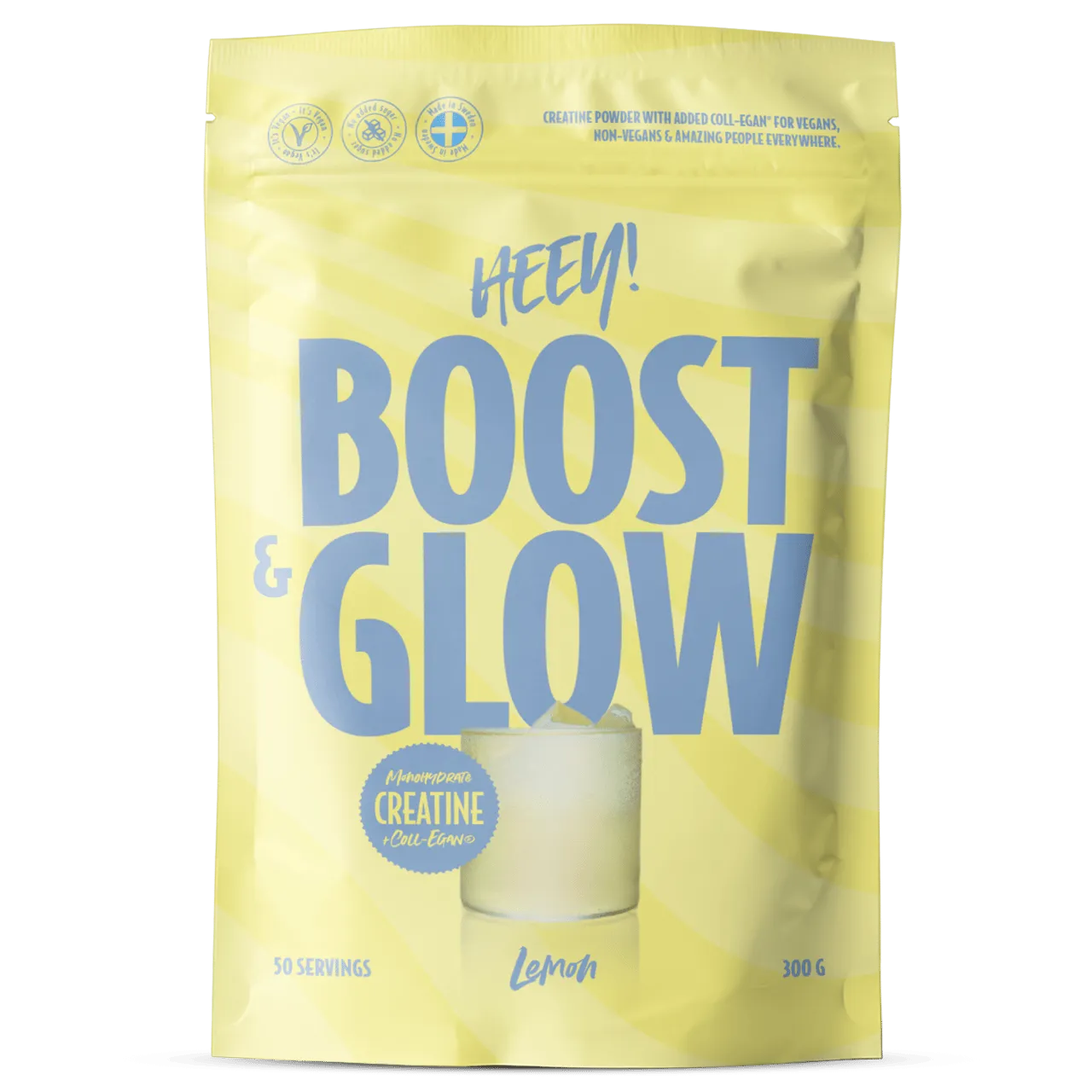 Heey! Boost & Glow Creatine + Collagen Citron