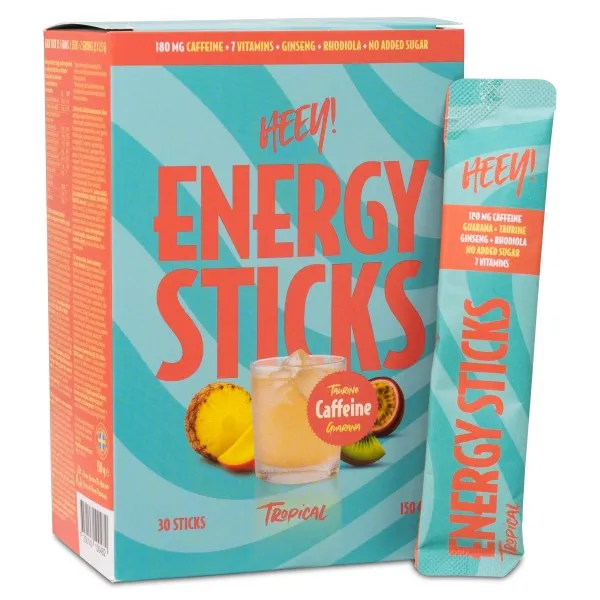 HEEY Energy Sticks Koffein+Guarana, Tropical, 30 sachéer