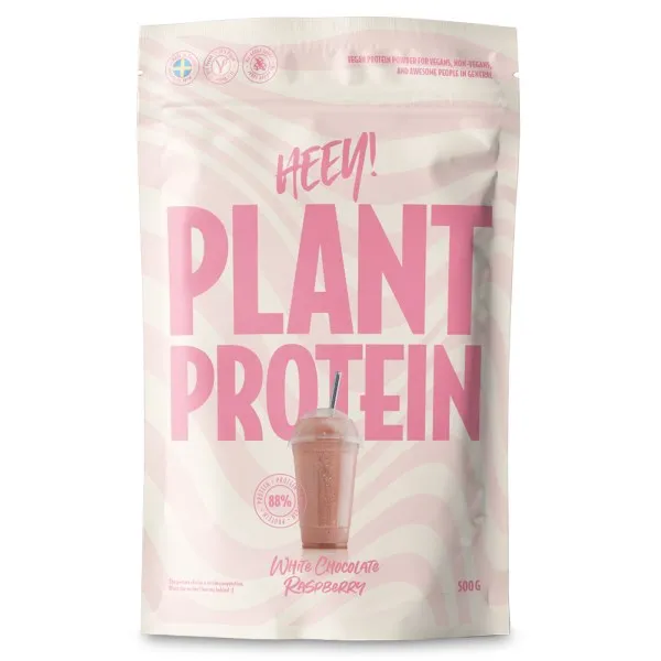 HEEY Vegan Protein, White Chocolate Raspberry, 500 g