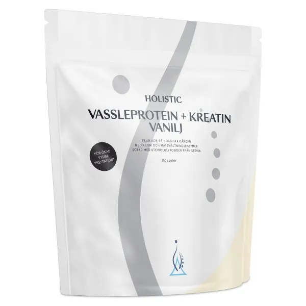 Holistic Vassleprotein + Kreatin, Vanilj, 750 g