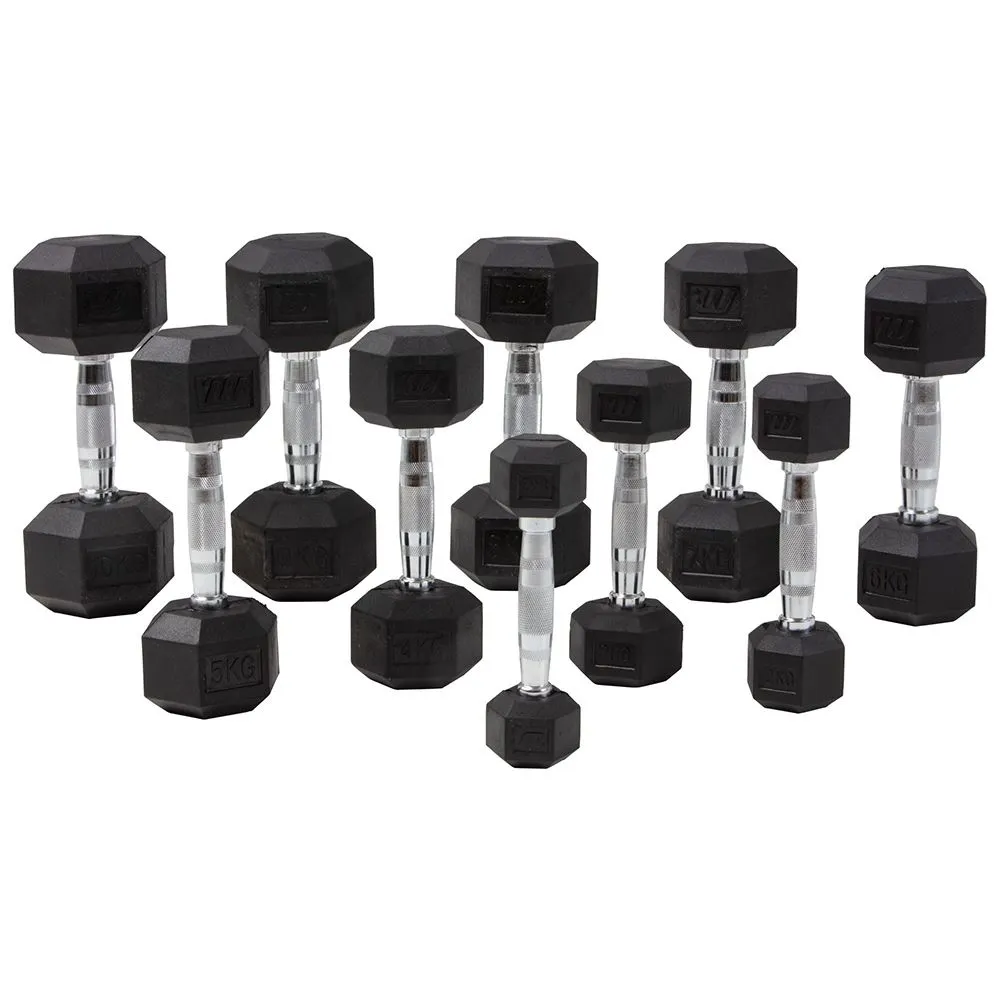 Master Fitness Hexagon Hantlar 1-10 kg, Hantelset