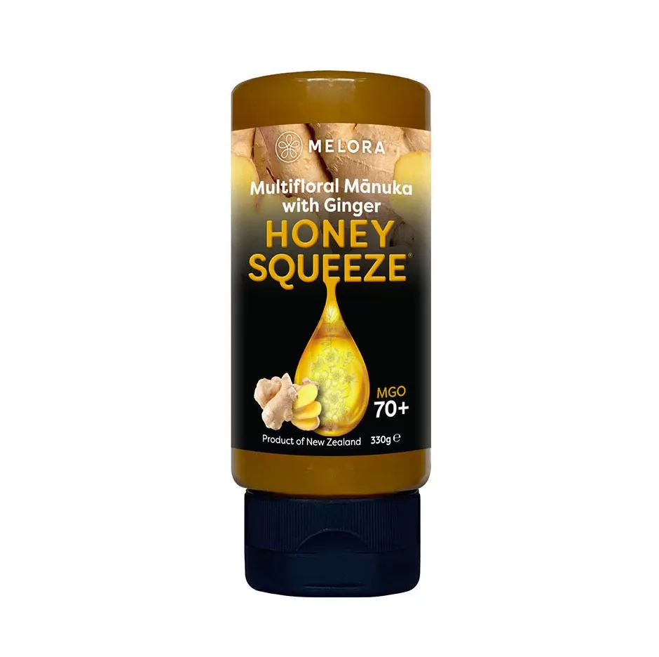 Melora Manuka Honung 70+ MGO Ginger Squeeze 330g