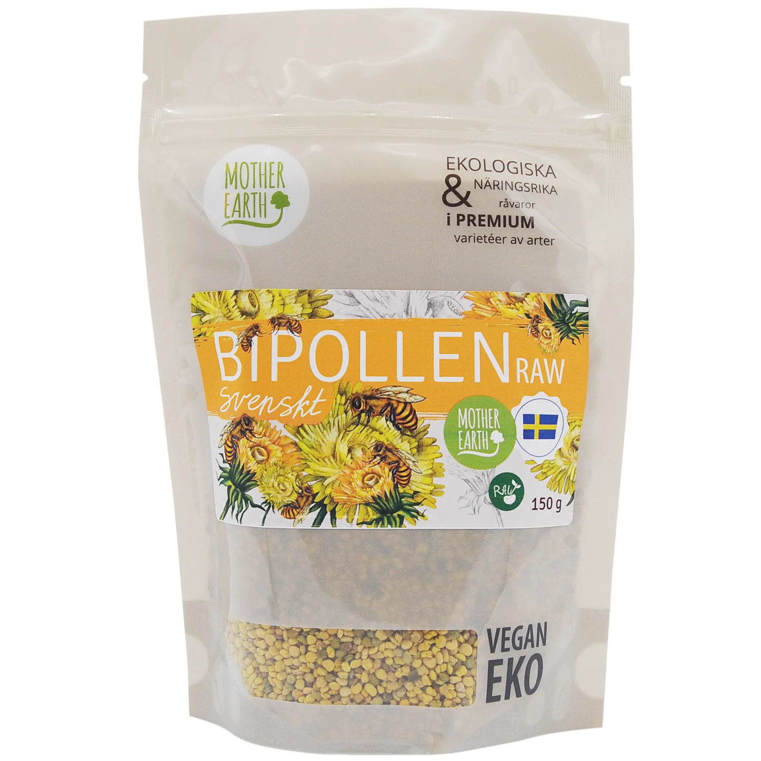 Mother Earth Bipollen Svenskt Raw & EKO 150g