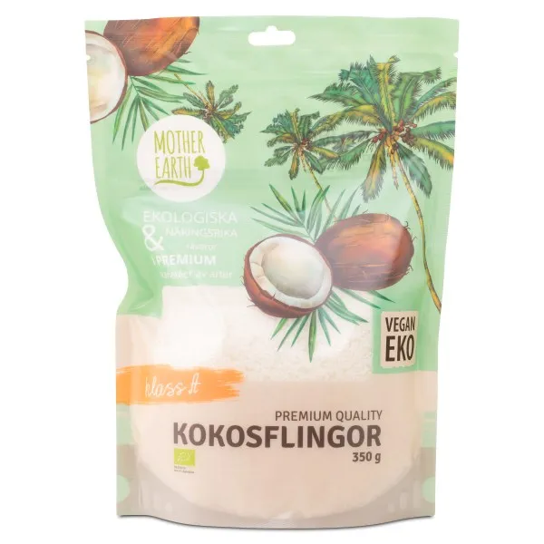 Mother Earth Kokosflingor Premium EKO, 350 g