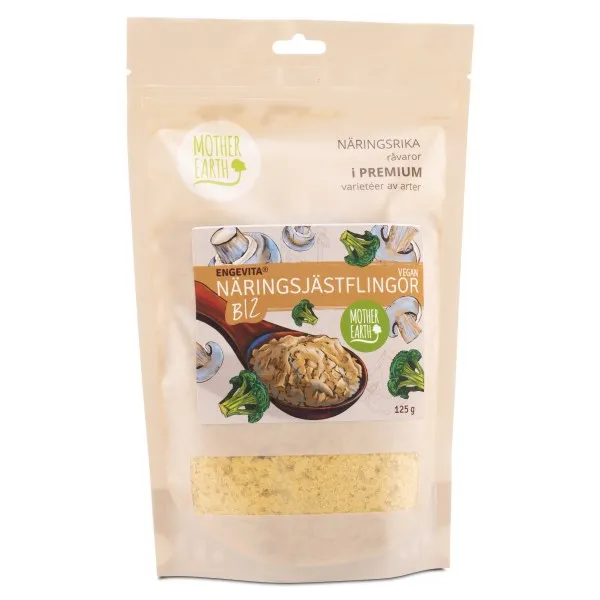 Mother Earth Näringsjästflingor Engevita med B12, 125 g