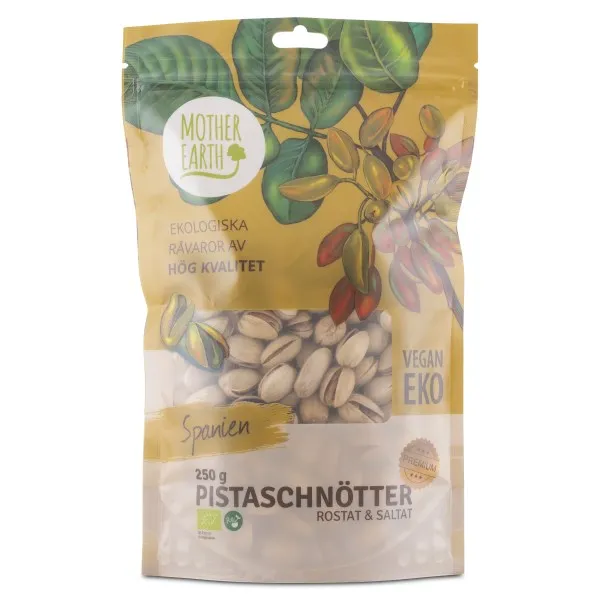 Mother Earth Pistaschnötter Skal R&S Premium Eko, 250 g