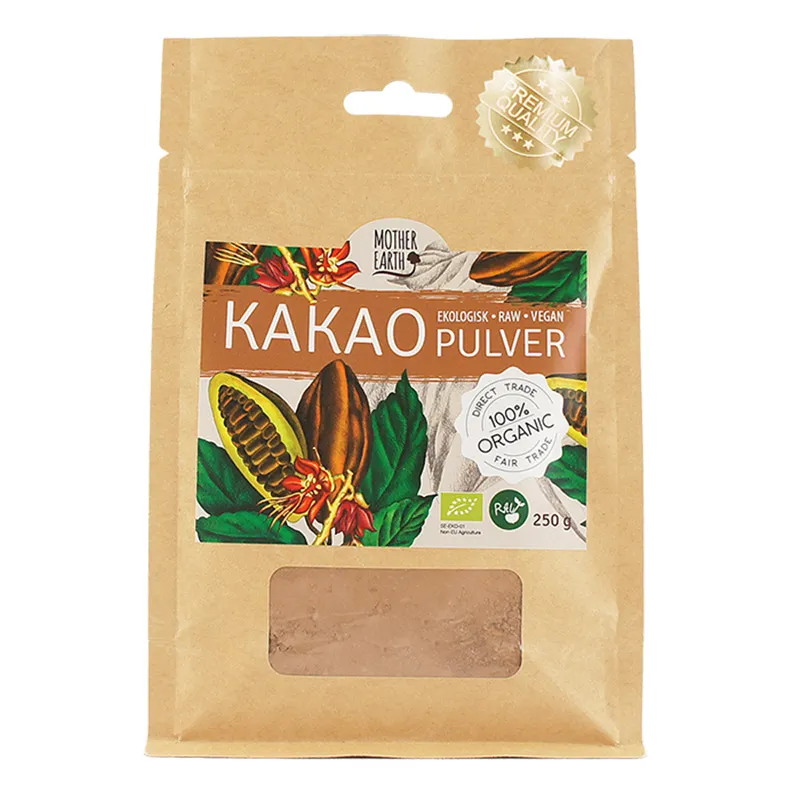 Mother Earth Premium Kakaopulver Pangoa Raw & Eko 250g