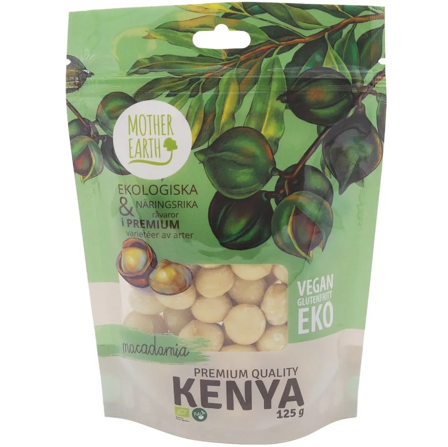 Mother Earth Raw Ekologiska Macadamianötter 125g