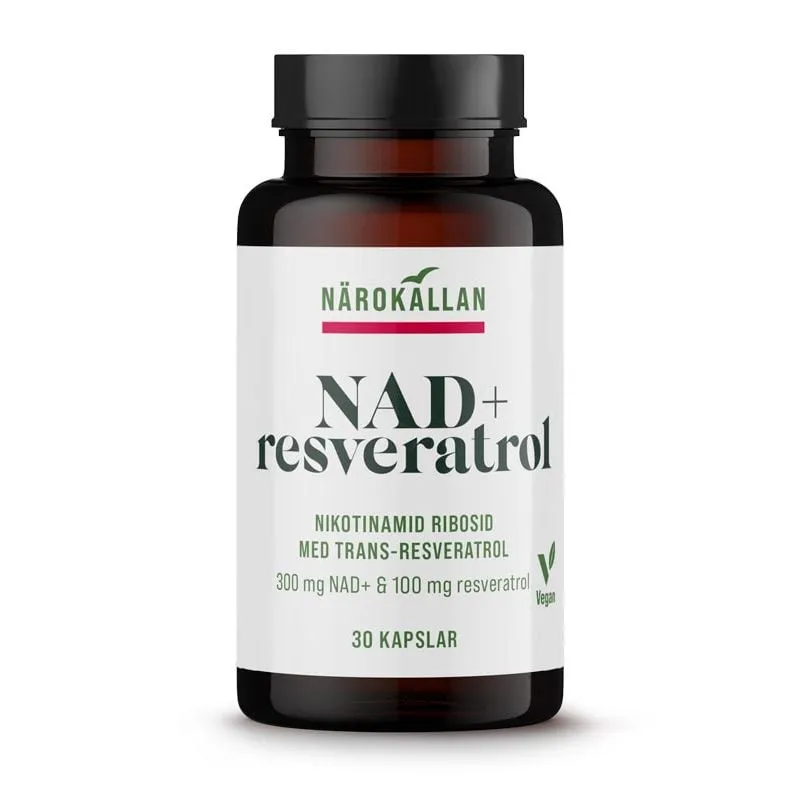 Närokällan NAD+ Resveratrol 30 kapslar