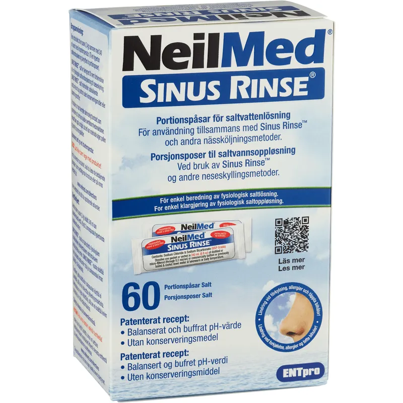 NeilMed Sinus Rinse refill 60 saltpåsar