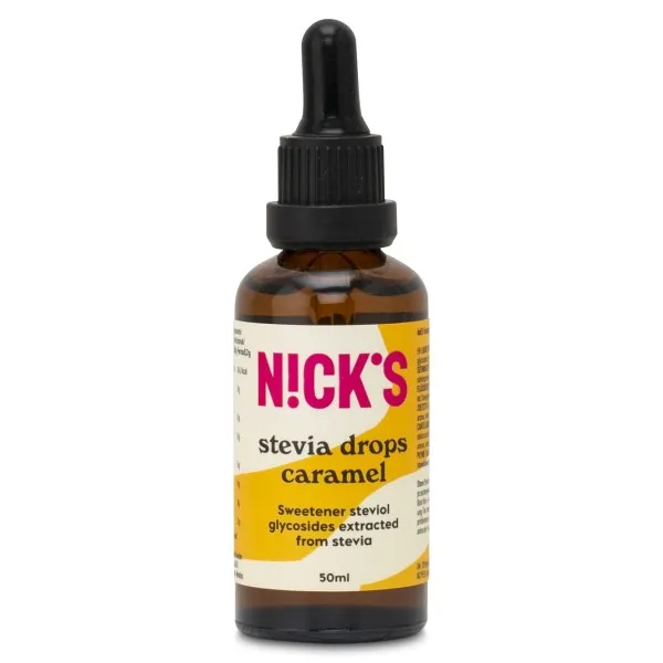 Nicks Stevia Drops, Caramel, 50 ml