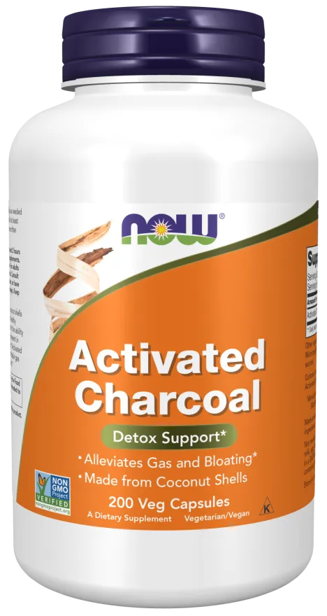 NOW Activated Charcoal 200 vcaps