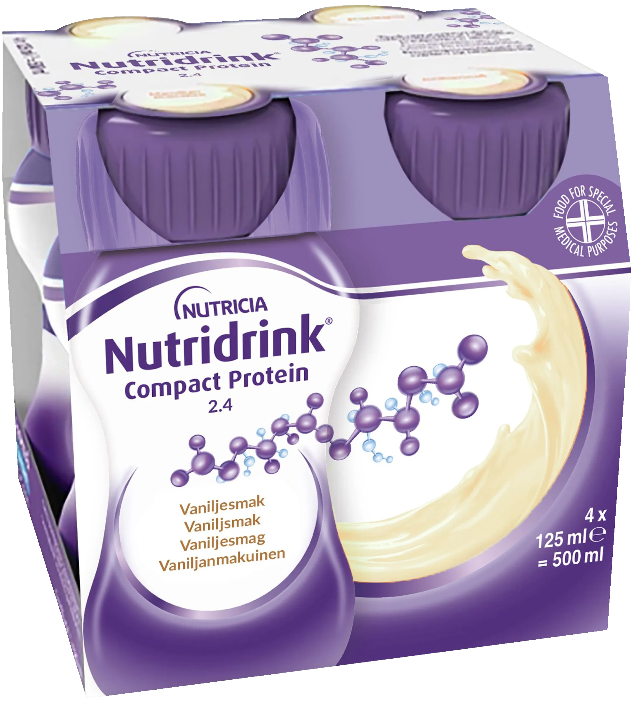 Nutridrink Compact Protein, vanilj, energi och proteinrikt kosttillägg