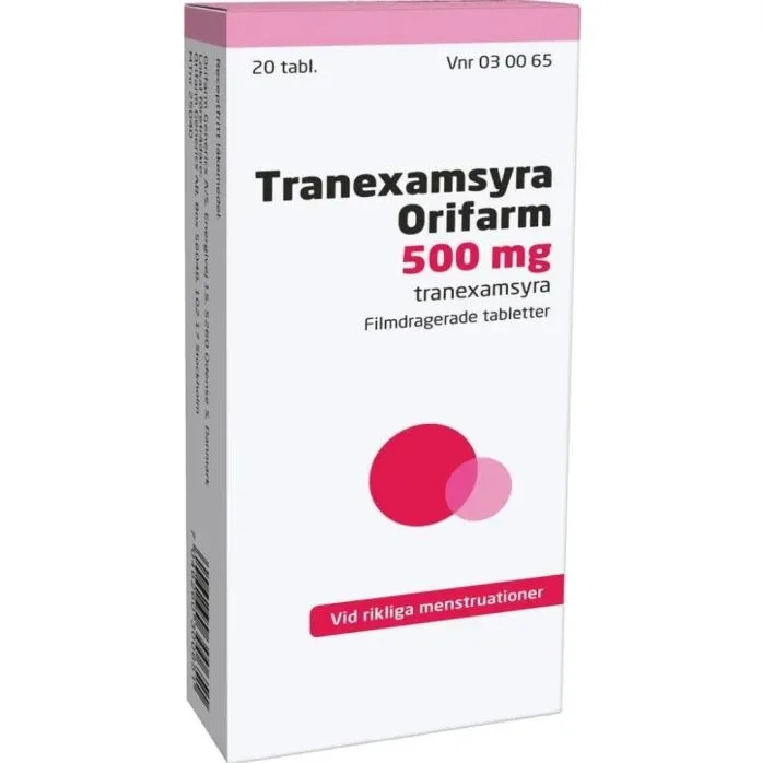 Orifarm Tranexamsyra, filmdragerad tablett 500 mg 20 st