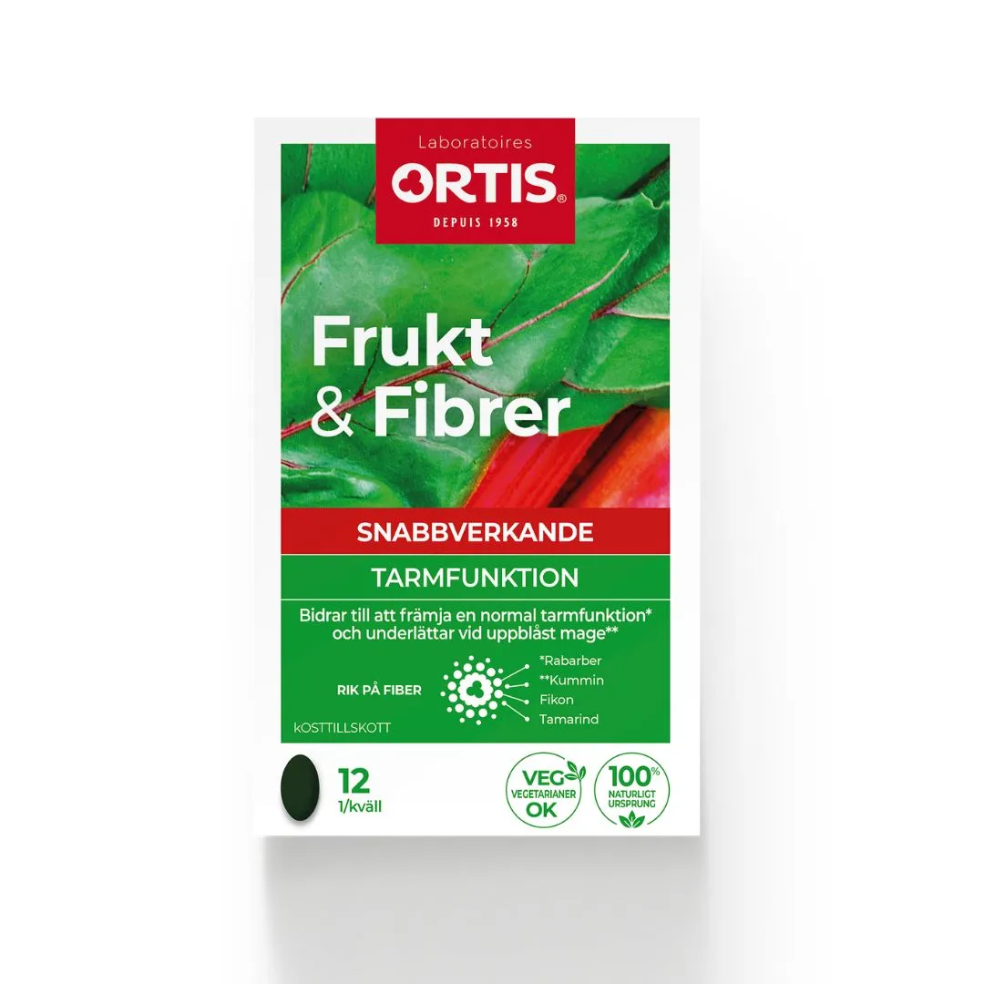 Ortis Frukt & Fibrer Forte 12 tabletter