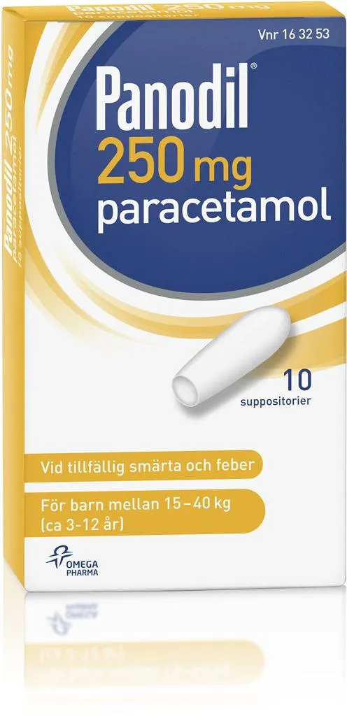 Panodil Junior, suppositorium 250 mg 10 st