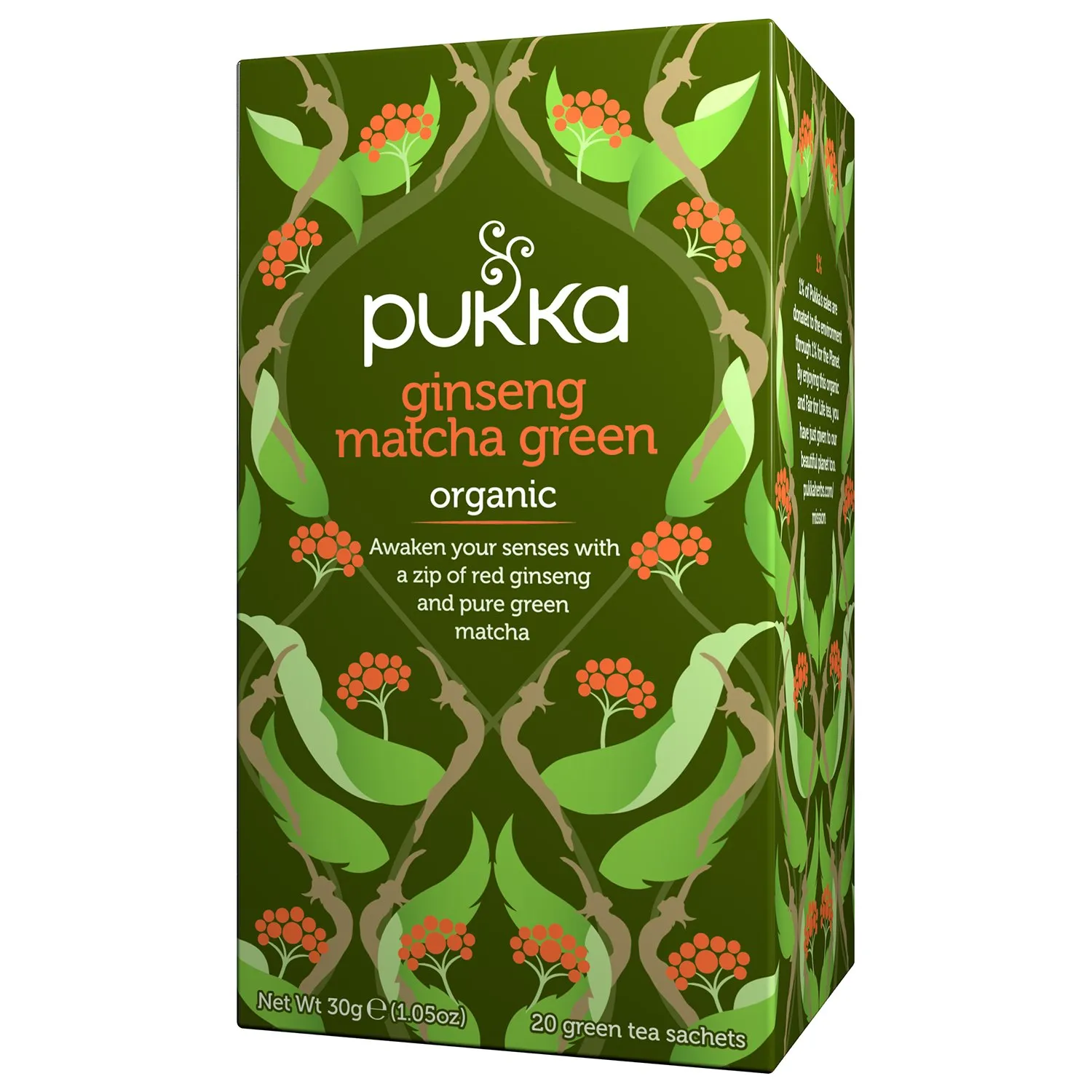 Pukka Te Ginseng Matcha Green 20 påsar