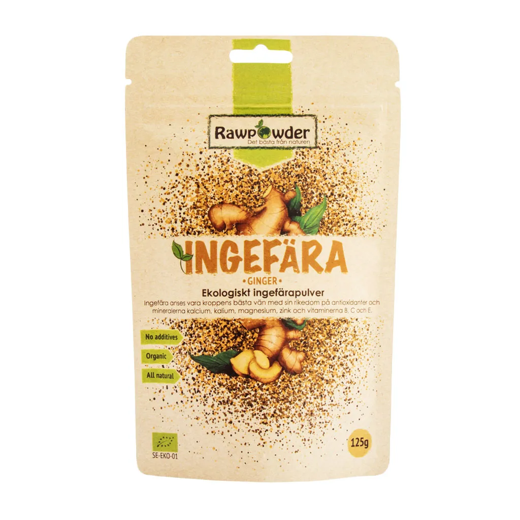 Rawpowder Ingefära pulver 125g