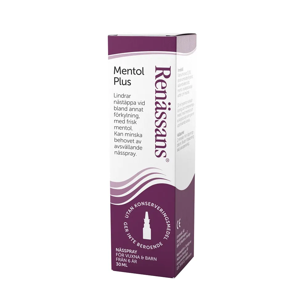 Renässans Nässpray plus mentol 30 ml