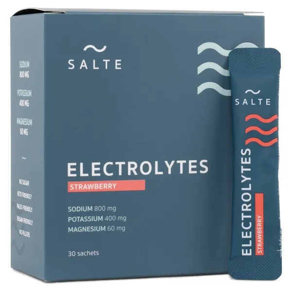 SALTE Elektrolyter, Jordgubb, 30 dospåsar