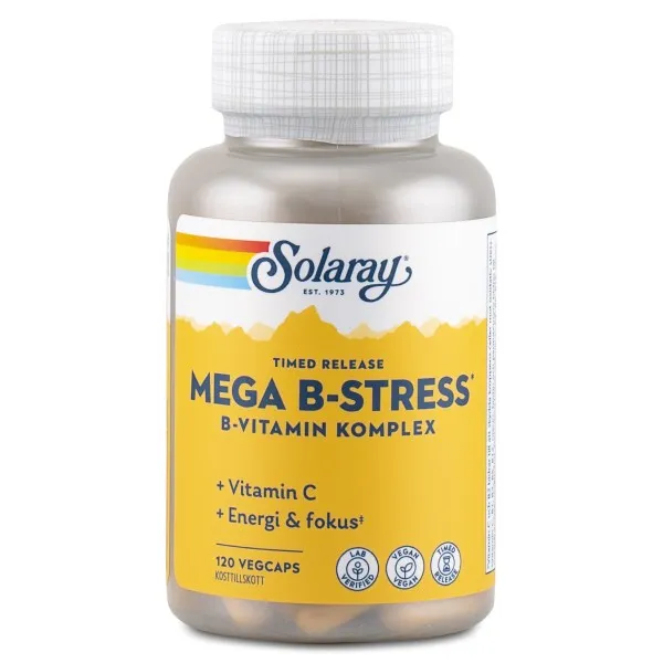 Solaray Mega B-Stress, 120 kaps