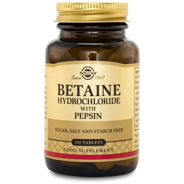 Solgar Betaine Hydrochloride, 100 tabl